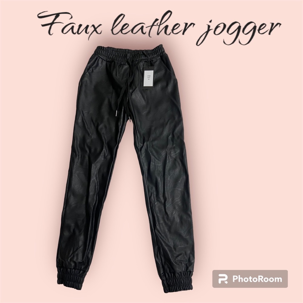 NEW!! Faux leather joggers